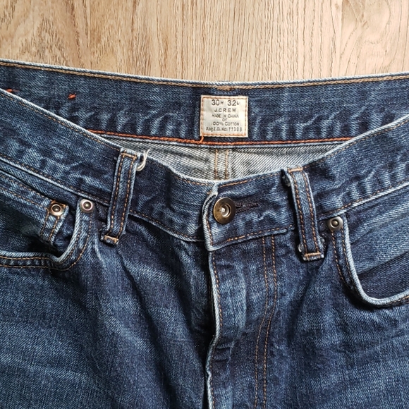 Mens J.Crew 30"x32" Strait Leg Dark Wash Jeans - Picture 2 of 3